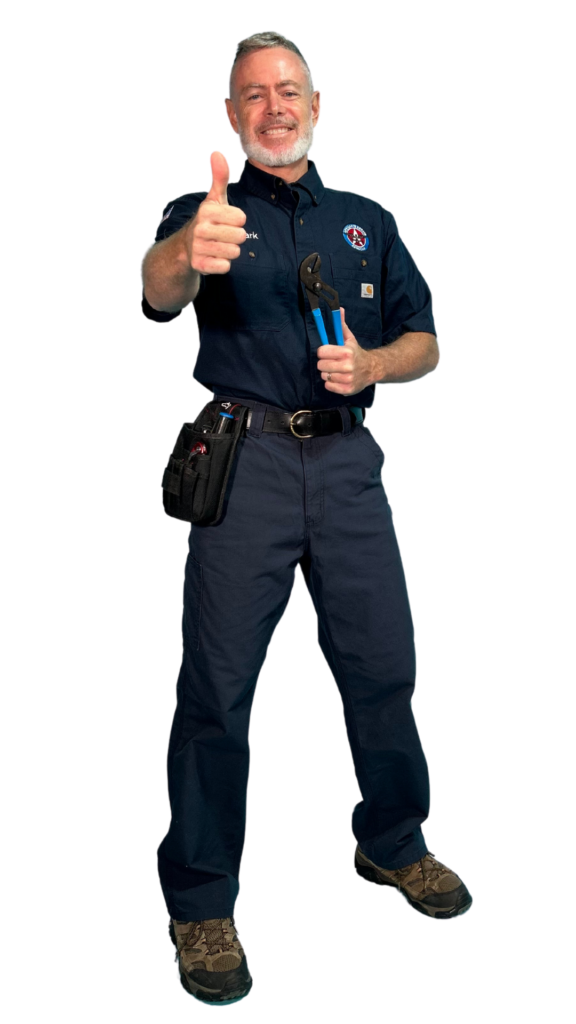 Mark Oliver in an Appliance Repair American uniform holding pliers